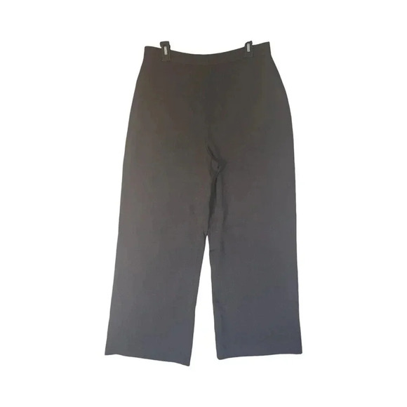 New St. John Pants Size 14 Brown Stretch Waist Wide Leg Pull On - Picture 1 of 6